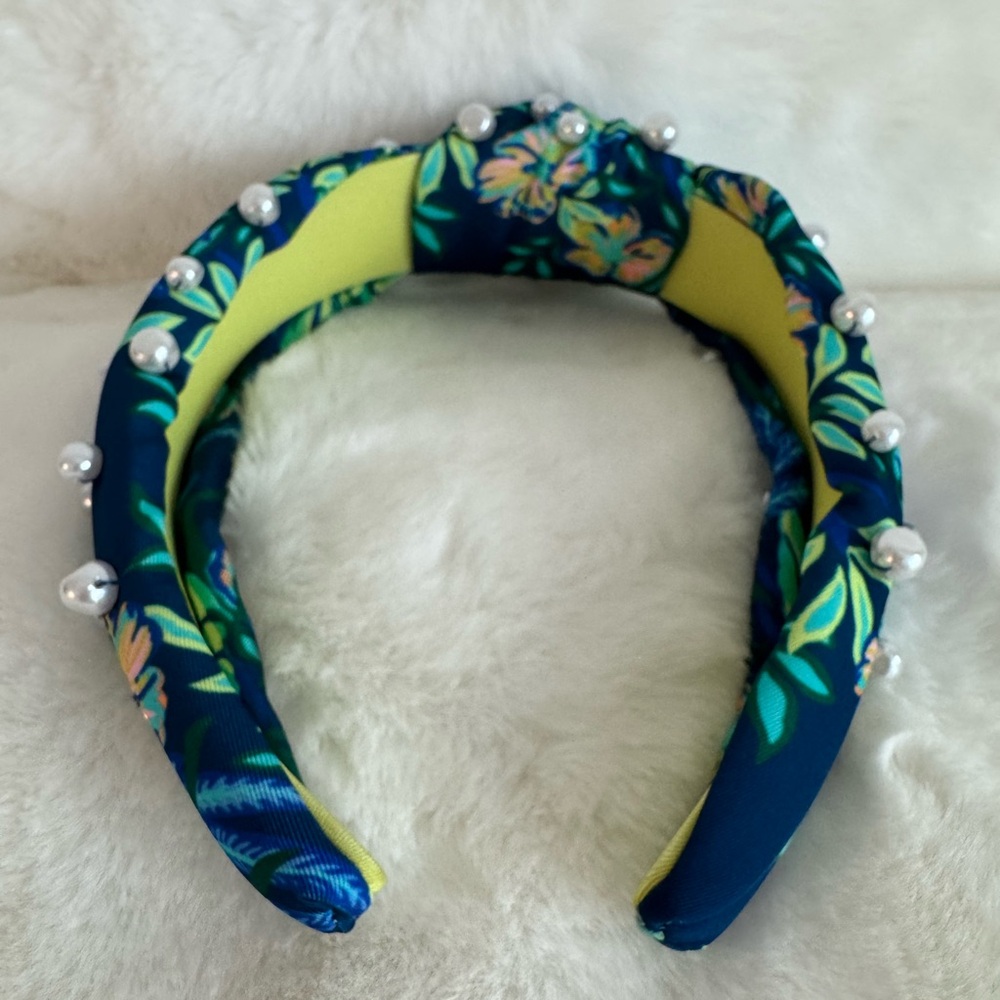 New! Lilly Pulitzer Pearl Embellished Headband - Picture 2 of 3